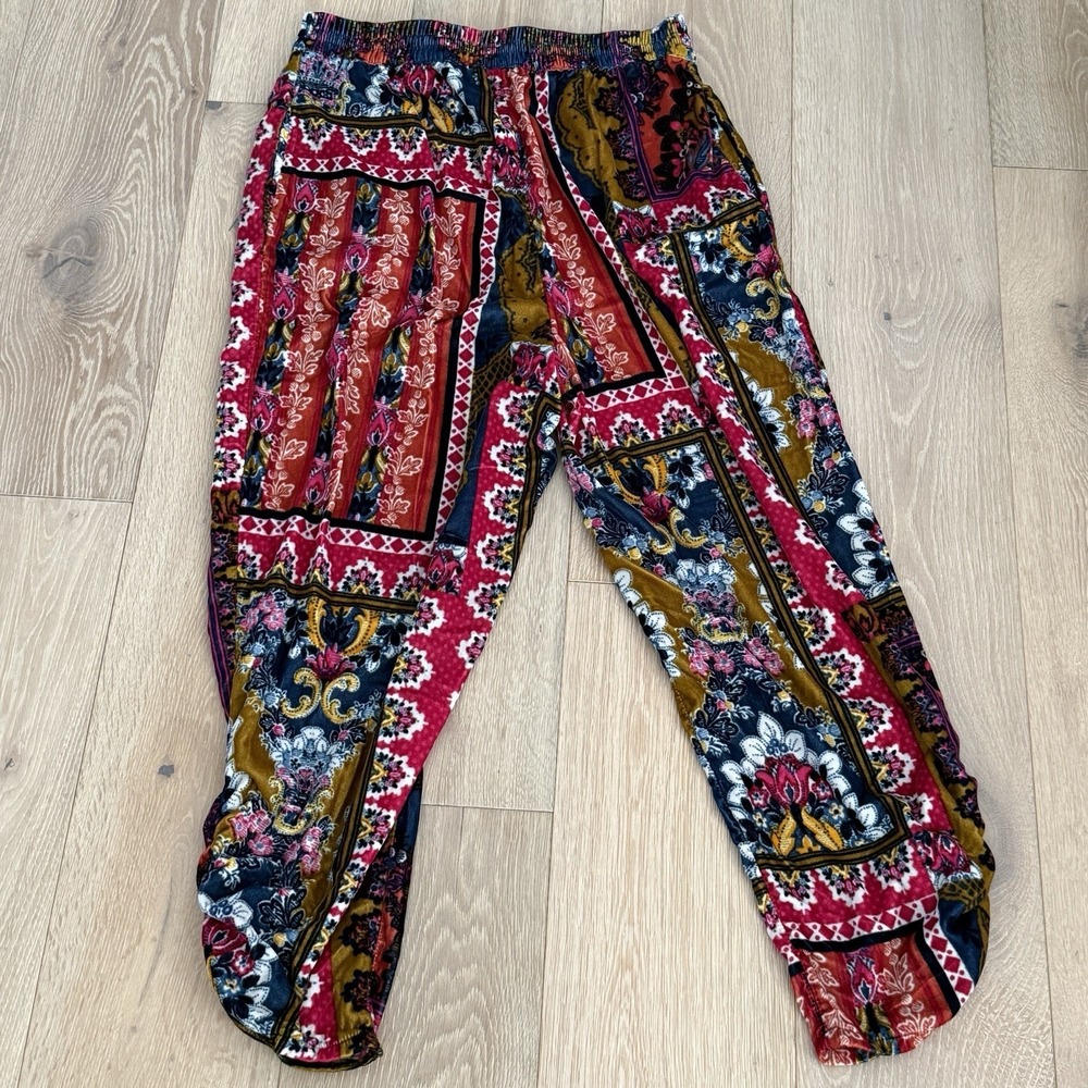 Anthropologie Fabulous Zadie Harem Jogger/Lounge Pants  Velour Velvet Size M - Picture 2 of 4
